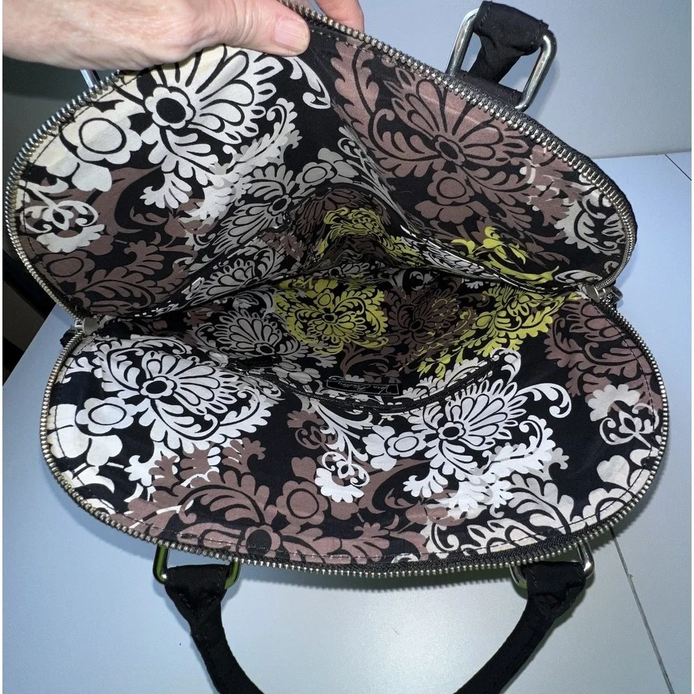 Vera Bradley Black Large Quilted Multi-Strap Travel Tote Crossbody Bag 15